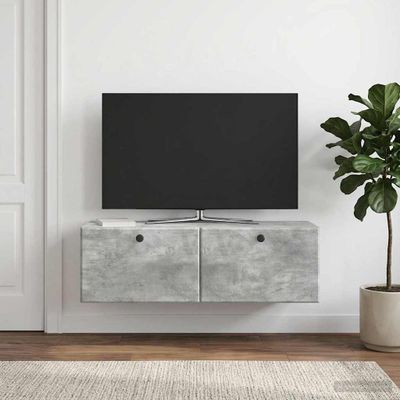 vidaXL Nástenná TV skrinka 98 x 31 x 30 cm Betónovo sivá