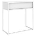 vidaXL Konzolový stolík biela 72x35x75 cm oceľ