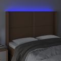 VidaXL Čelo postele hnedé 147x16x118/128 cm umelá koža