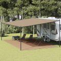 vidaXL Koberec do stanu sivohnedý 400x800 cm HDPE