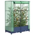 vidaXL Záhon s krytom na skleník ratanový vzhľad 80x40x123 cm
