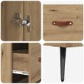 vidaXL Highboard Remeselný dub 69,5 x 34 x 180 cm Kompozitné drevo