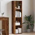 VidaXL knižnica Old Wood 36x30x143 cm Engineered Wood