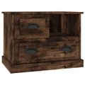 vidaXL Nočný stolík dymový dub 60x39x45 cm