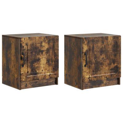 vidaXL Nočný stolík 2 pcs Dymový dub 43 x 34,5 x 47 cm