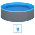 vidaXL Bazén so závesným skimmerom a čerpadlom 350x90 cm sivý