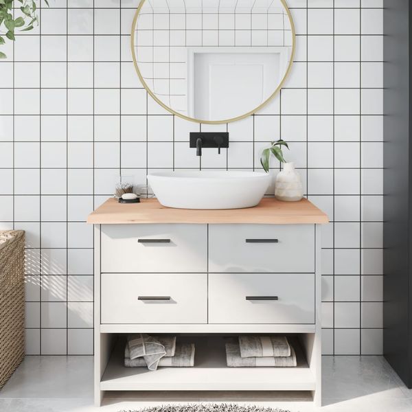 vidaXL Kúpeľňová doska 100x60x(2-4) cm neošetrený masív
