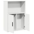 VidaXL Knižnica Biela 60x24x85 cm Konštrukcia dreva