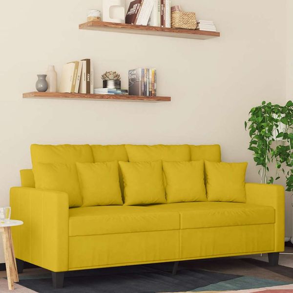 vidaXL 2-miestna pohovka žltá 140 cm zamat