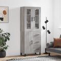 vidaXL Vysoká skrinka sivý dub sonoma 69,5x34x180 cm spracované drevo