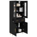 vidaXL Highboard 2 ks Čierny dub 69,5 x 34 x 180 cm Kompozitné drevo
