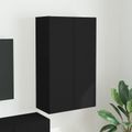 vidaXL TV nástenná skriňa 59,5 x 31 x 100 cm Čierna Kompozitné drevo