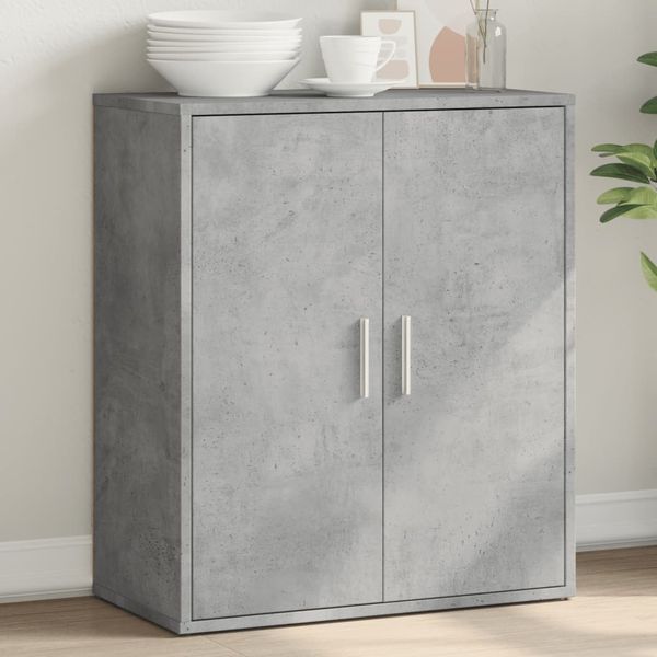 vidaXL Komoda betónová sivá 60x31x70 cm kompozitné drevo