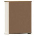 vidaXL Knižnica VIGO biela 90x35x114,5 cm masívna borovica