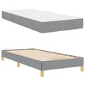 vidaXL Posteľ s pružinovým rámom Svetlosivá 90 x 200 cm látka
