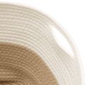 vidaXL Úložný kôš béžovo-biely Ø40x35 cm bavlna