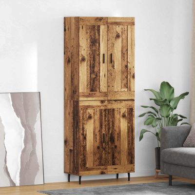 vidaXL Highboard 2 pcs Staré drevo Kompozitné drevo