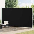 vidaXL Zaťahovacia bočná markíza na terasu 220x614 cm čierna