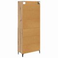 vidaXL Highboard Remeselný dub 69,5 x 34 x 180 cm Kompozitné drevo