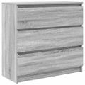 vidaXL Komoda sivý dub sonoma 80x35x76 cm spracované drevo