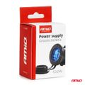 Zásuvka do zapaľovača auta s MODRÝM LED podsvietením 12/24V vodotesná AMiO-04220