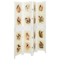 vidaXL Romdivider Panel Biela 141,5 x 165 cm MDF