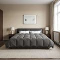 vidaXL Prikrývka na celý rok 240 x 260 cm 4 ročné obdobia Svetlosivá