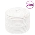 vidaXL Lodné lano biele 12 mm 25 m polypropylén