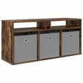 vidaXL Nízka skriňa so zásuvkou Dymová dub 102 x 32 x 48,5 cm
