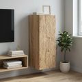 vidaXL Nástenná skrinka 33 x 34,5 x 90 cm Kompozitné drevo Dub artisan
