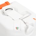 vidaXL Integrované kempingové WC biele 24+17 l HDPE a oceľ