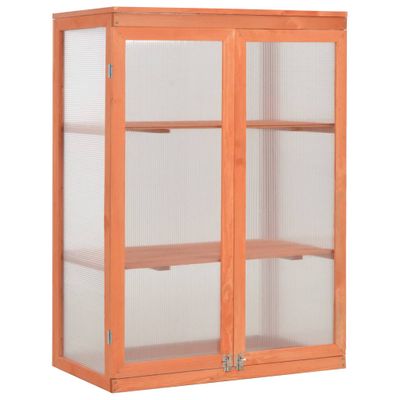 vidaXL Skleník, drevo 75x47x109 cm