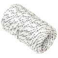 vidaXL Pletené lodné lano biele 2 mm x 25 m polyester