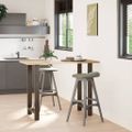 vidaXL Nohy barového stola, prírodná oceľ, 2 ks, 60 x (100-101) cm, oceľ