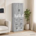 vidaXL Sada skríň 2 ks 66 x 34,5 x 87 cm Kompozitné drevo Sivý Sonoma
