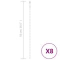 vidaXL Svetlá meteor 8ks 50cm studené biele 288 LED vnútorné vonkajšie