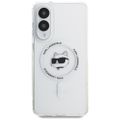 Púzdro Karl Lagerfeld na Samsung Galaxy S25 Edge HC MAGSAFE IML METAL CHOUPETTE HEAD biela