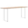 vidaXL Nohy ku konzolovému stolu v tvare U, 2 ks, biele, 38 x (72-73) cm, oceľové