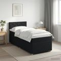 vidaXL Posteľ boxspring s matracom Čierna 100 x 200 cm Látka