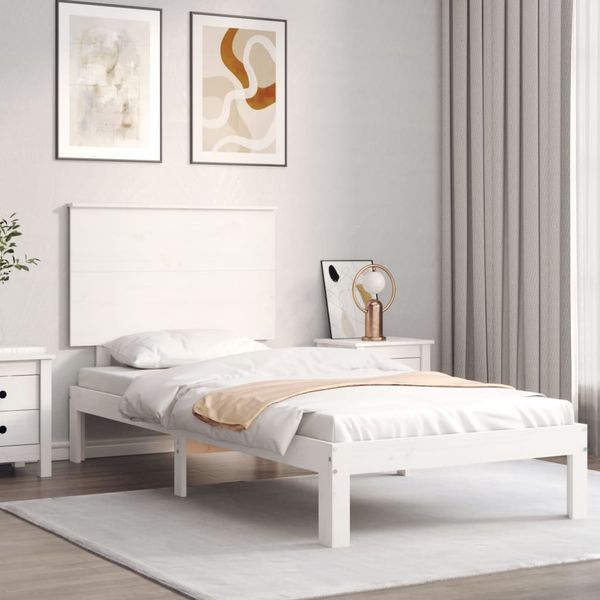 vidaXL Posteľ bez matraca biely 150x200 cm masívna borovica