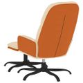 vidaXL Relaxačné kreslo s podnožkou krémové látka