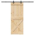 vidaXL Posuvné dvere NARVIK Prírodná a čierna 90 x 210 cm (213,5 cm)