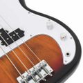 vidaXL Elektr. basgitara pre začiatočníka s taškou hnedo-biela 4/4 46"
