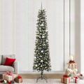 vidaXL Umelý vianočný stromček Zelená 240 cm PVC, plast a oceľ