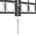 vidaXL Záhradná brána s oblúkovým vrchom ASSEN 400 x 125 cm Oceľ Sivá