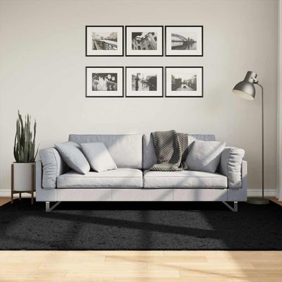 vidaXL Koberec OVIEDO krátky vlas čierny 160x230 cm