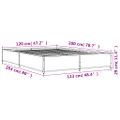 vidaXL Posteľný rám čierny 120x200 cm kompozitné drevo a kov