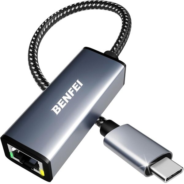 Adapter BENFEI USB C na RJ45 sivý