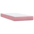 vidaXL Posteľný rám boxsping s matracom ružový 100x210 cm zamat