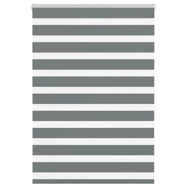 vidaXL Zebra roleta tmavošedá 95x100 cm šírka látky 90,9 cm polyester